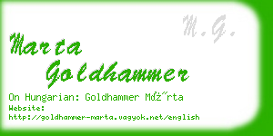 marta goldhammer business card